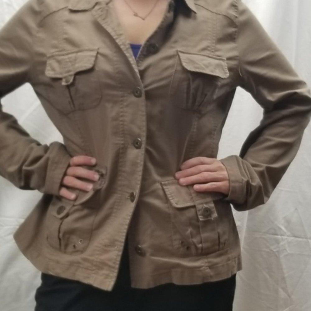 Tan Cotton Women's Jacket